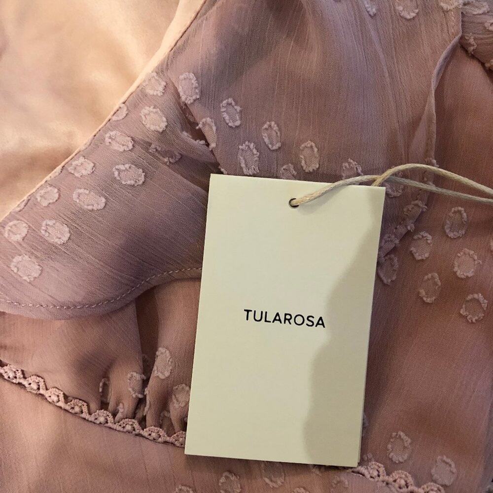 NEW Tularosa Pink Ruffle Midi Dress - Picture 5 of 9